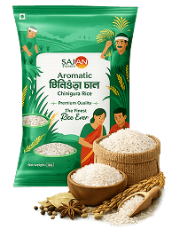 Sajan Aromatic Chinigura Rice packaging and bowl